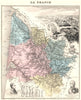 GIRONDE. Gironde département.  Bordeaux vignette. Vuillemin 1903 old map