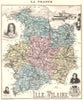 ILLE-ET-VILAINE.Ille-et-Vilaine département.Rennes vignette.Vuillemin 1903 map