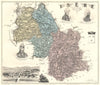 ISÈRE. Isère département.  Grenoble vignette. Vuillemin 1903 old antique map