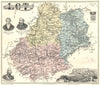 LOT. Lot département.  Cahors vignette. Vuillemin 1903 old antique map chart