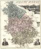 HAUTE-MARNE. Haute-Marne département.  Chaumont vignette. Vuillemin 1903 map