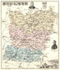 MAYENNE. Mayenne département.  Laval vignette. Vuillemin 1903 old antique map