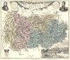 FRANCE. Meurthe département.  Nancy vignette. Vuillemin 1903 old antique map