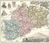 HAUTE-SAÔNE. Haute-Saône département.  Vesoul vignette. Vuillemin 1903 old map
