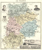 SEINE-ET-MARNE. Seine-et-Marne département. Melun vignette.Vuillemin 1903 map