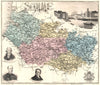 SOMME. Somme département.  Amiens vignette. Vuillemin 1903 old antique map