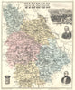 FRANCE. Vienne département.  Poitiers vignette. Vuillemin 1903 old antique map
