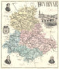HAUTE-VIENNE. Haute-Vienne département.  Limoges vignette. Vuillemin 1903 map