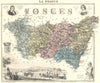 VOSGES. Vosges département.  Épinal vignette. Vuillemin 1903 old antique map
