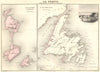 ATLANTIC OCEAN. Terre Neuve-St Pierre et Miquelon. Vuillemin. 1903 old map