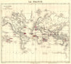 WORLD. Indiquant les colonies Françaises. Vuillemin. 1903 old antique map