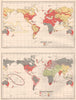 WORLD. Races & Religions Christian Buddhist islam. BARTHOLOMEW 1891 old map