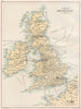 BRITISH ISLES. Railway map. England Ireland Scotland & Wales. BARTHOLOMEW 1891