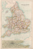 ENGLAND & WALES.Showing counties.Inset South East & London.BARTHOLOMEW 1891 map