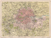 LONDON & ENVIRONS. Greater London & home counties. BARTHOLOMEW 1891 old map