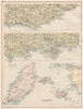 ENGLAND SOUTH COAST.Hants Dorset Sussex Kent.Isle of Man Channel Isles 1891 map