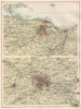 SCOTTISH CITIES.Edinburgh & Glasgow environs.Leith Paisley.BARTHOLOMEW 1891 map