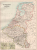 BENELUX. Netherlands Belgium Luxembourg; Bruxelles Anvers. BARTHOLOMEW 1891 map