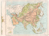 ASIA PHYSICAL. Key features. Siberia to India section. BARTHOLOMEW 1891 map