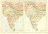 INDIA. Orographical/relief & Land surface features. BARTHOLOMEW 1891 old map