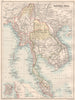 INDOCHINA.'Farther India'.Burma Siam Annam Malaya Tonquin.Inset Penang 1891 map