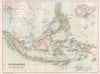 EAST INDIAN ARCHIPELAGO. Indonesia Philippines. Inset Singapore 1891 old map