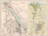 LOWER EGYPT & RED SEA. Nile Delta. Arabian coast Cairo. BARTHOLOMEW 1891 map