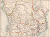 CENTRAL AFRICA. French Congo Angola German East Africa. Kenya Tanzania 1891 map