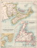 ATLANTIC CANADA. Nova Scotia New Brunswick PE Newfoundland; St. John 1891 map