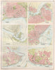 CANADIAN CITIES. Toronto Ottawa Niagara Montreal Quebec City Halifax 1891 map