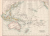 OCEANIA. Australasia Pacific Ocean Micronesia Melanesia Polynesia 1891 old map