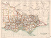 VICTORIA. State map showing counties. Australia. BARTHOLOMEW 1891 old