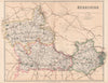 BERKSHIRE. County map. Abingdon Newbury Wokingham constituencies. PHILIP 1902
