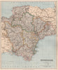 DEVONSHIRE. Devon. County map. Divisions & parliamentary boroughs. PHILIP 1902