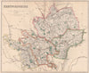HERTFORDSHIRE.County map.Watford St Albans Hertford Hitchin boroughs.PHILIP 1902
