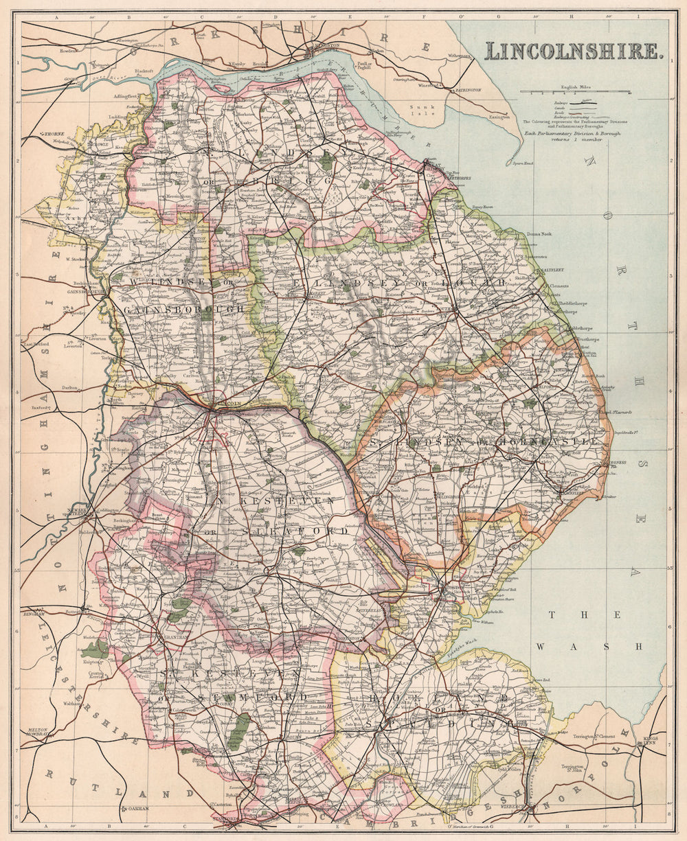 LINCOLNSHIRE. County map. Lindsey Kesteven Holland. Constituencies. PHILIP 1902