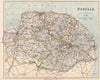 NORFOLK. County map showing divisions & parliamentary boroughs. PHILIP 1902