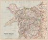 NORTH WALES. showing divisions & parliamentary boroughs. PHILIP 1902 old map