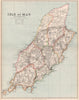 ISLE OF MAN. Showing sheadings, parishes & railways. PHILIP 1902 old map