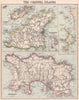 CHANNEL ISLANDS. Jersey Alderney Guernsey Herm Jethou Serk Sark. PHILIP 1902 map