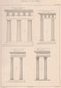 CLASSICAL ARCHITECTURE. Parallel of the Orders 1902 old antique print picture