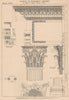 CORINTHIAN ARCHITECTURE. Temple Jupiter Tonana, Rome. Capital Entablature 1931
