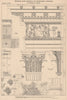 CORINTHIAN ARCHITECTURE. Pedestal, Capital, Base and Entablature 1931 print