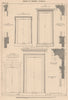 CLASSICAL ARCHITECTURE. Antique doors and windows 1931 old print