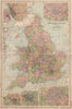 ENGLAND & WALES. Liverpool Manchester Bristol Birmingham London. BACON 1936 map