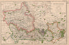 BERKSHIRE. Showing Parliamentary divisions, boroughs & parks. BACON 1936 map