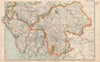 CUMBERLAND(SOUTH)& WESTMORELAND.Parliamentary divisions & parks.BACON 1936 map