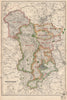 DERBYSHIRE. Showing Parliamentary divisions, boroughs & parks. BACON 1936 map