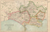 DORSETSHIRE. Parliamentary divisions, boroughs & parks. Dorset. BACON 1936 map