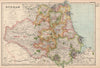 DURHAM. Showing Parliamentary divisions, boroughs & parks. BACON 1936 old map